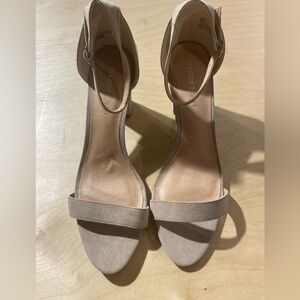 Madden Girl Taupe Ankle Strap Heels Beella size 11